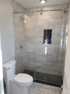 This full bathroom remodel was perfect place for this beautiful walk-in shower.